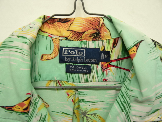 画像: 90'S RALPH LAUREN "CALDWELL" レーヨン 半袖 オープンカラー アロハシャツ (VINTAGE)