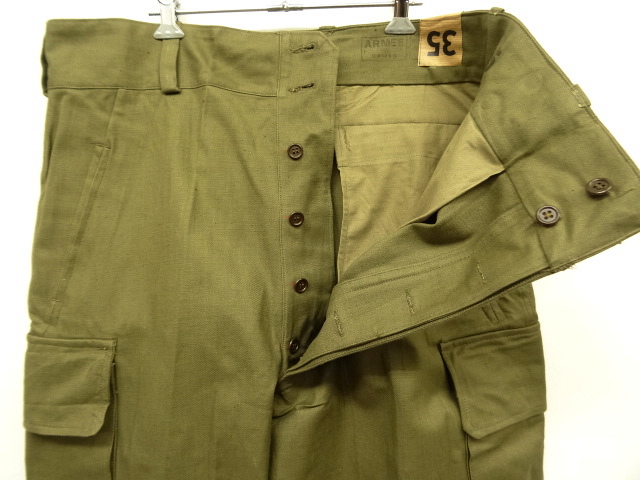 画像: 50'S フランス軍 M47 フィールドパンツ 前期型 KHAKI (DEADSTOCK)