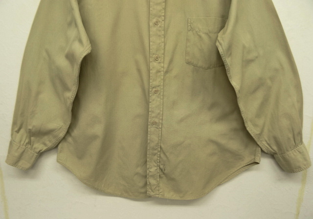 画像: 50'S アメリカ軍 US ARMY "STAND-UP COLLAR" ポプリンシャツ KHAKI (VINTAGE)