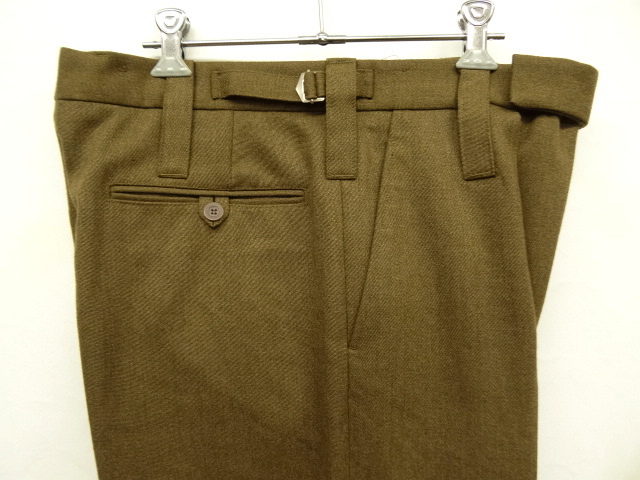 画像: イギリス軍 BRITISH ARMY "BARRACK DRESS" プリーツ入り ウール ドレスパンツ BROWN (DEADSTOCK)