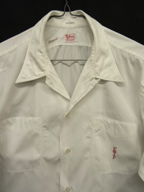 画像: 60'S JOHNSON マチ付き 長袖 オープンカラーシャツ ホワイト (VINTAGE)