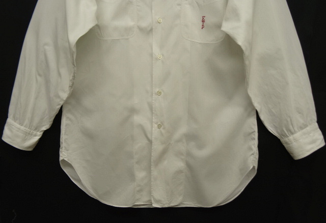 画像: 60'S JOHNSON マチ付き 長袖 オープンカラーシャツ ホワイト (VINTAGE)