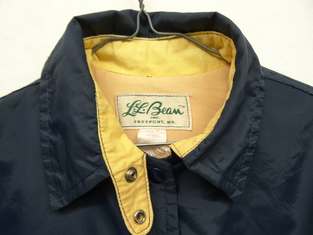 画像: 70'S LL Bean 筆記体タグ チンスト付き ナイロン コーチジャケット (VINTAGE)