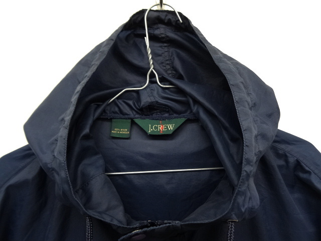 画像: 90'S J.CREW 旧タグ ナイロン アノラックパーカー NAVY (VINTAGE)