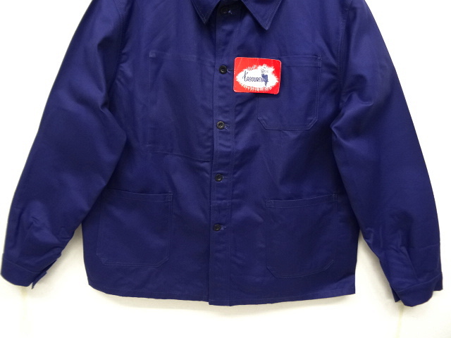 画像: LABOUREUR フラッシャー付き カバーオール ワークジャケット NAVY (DEADSTOCK)