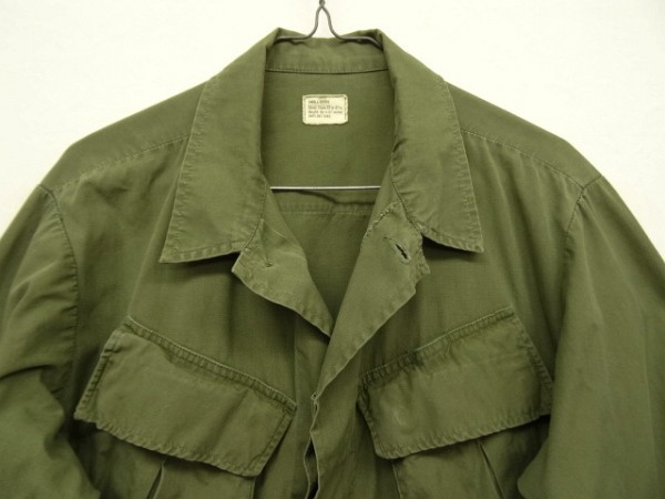 画像: 60'S アメリカ軍 US ARMY "JUNGLE FATIGUE 3rd" ノンリップ ファティーグジャケット S-SHORT (VINTAGE)