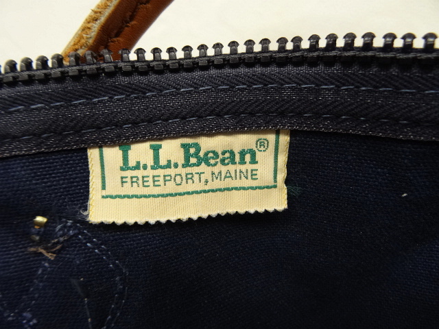 画像: 80'S LL Bean  キャンバス/レザー ダッフルバッグ SCOVILLジップ USA製 (VINTAGE)