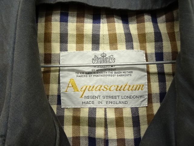 画像: 70'S AQUASCUTUM "AQUA5 (コットン100%)" トレンチコート NAVY イングランド製 (VINTAGE)