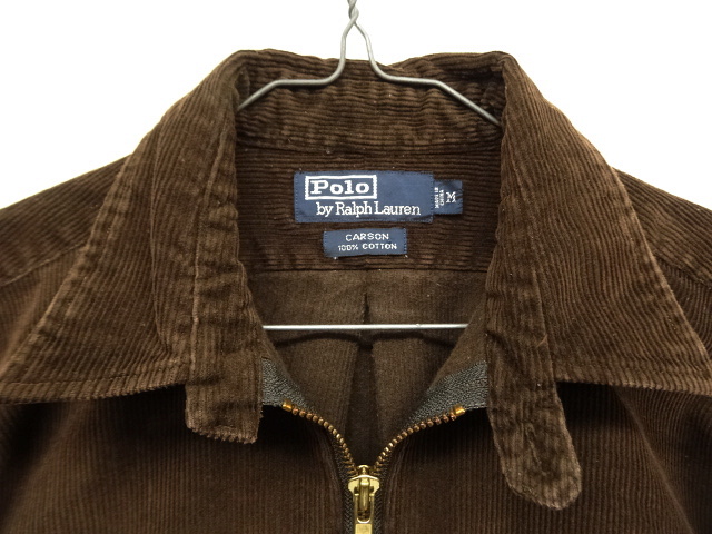 画像: 90'S RALPH LAUREN "CARSON" コーデュロイ ハーフジップシャツ BROWN (VINTAGE)