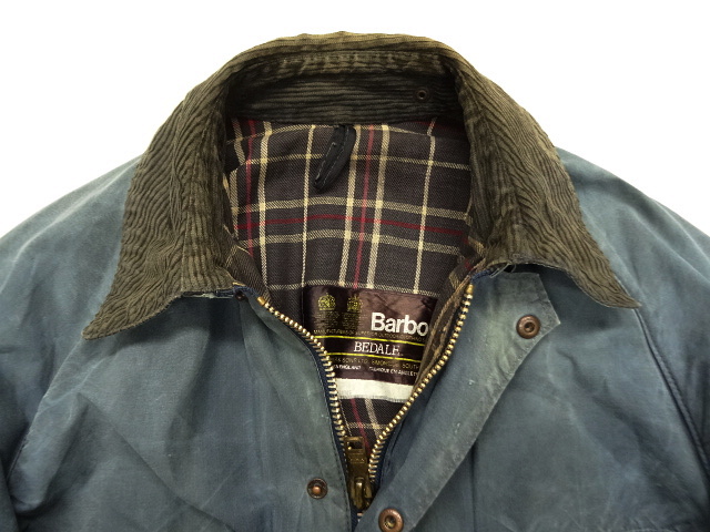 画像: 80'S BARBOUR 2クレスト "4POCKET BEDALE" オイルドジャケット NAVY イングランド製 (VINTAGE)