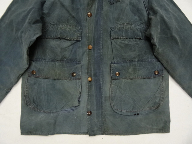 画像: 80'S BARBOUR 2クレスト "4POCKET BEDALE" オイルドジャケット NAVY イングランド製 (VINTAGE)