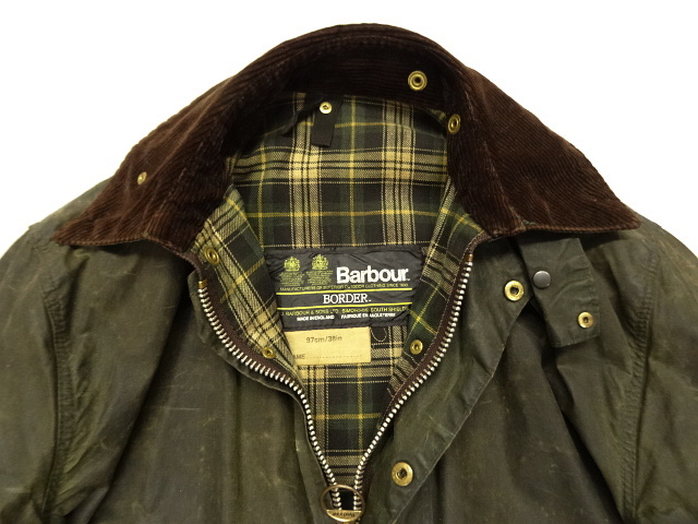 画像: 80'S BARBOUR 2クレスト "BORDER" オイルドジャケット OLIVE イングランド製 (VINTAGE)