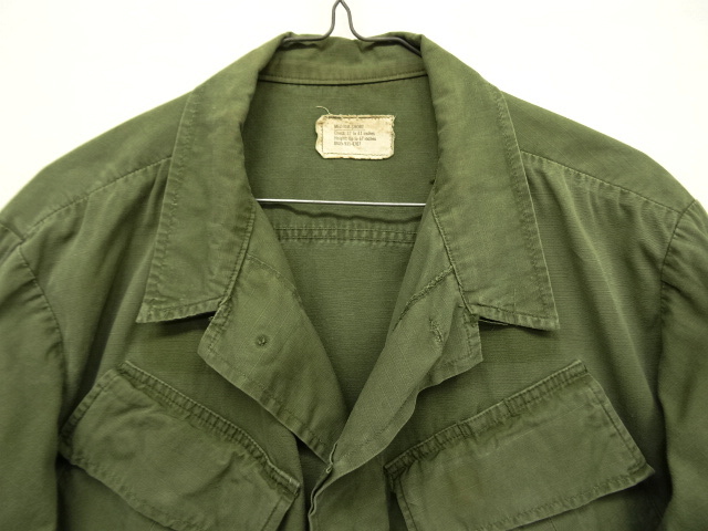 画像: 70'S アメリカ軍 US ARMY "JUNGLE FATIGUE 4th" リップストップ ファティーグジャケット M-SHORT (VINTAGE)