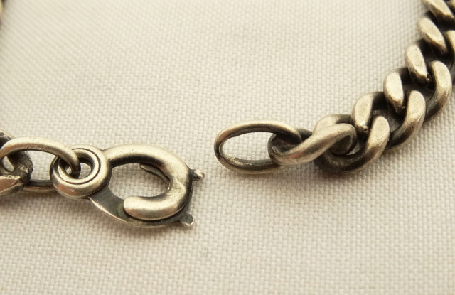 画像: アメリカ軍 US NAVY IDプレート チェーンブレスレット シルバー (VINTAGE)