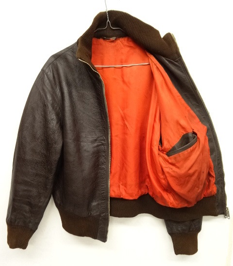 画像: 80'S ドイツ軍 レザー フライトジャケット DK BROWN (VINTAGE)