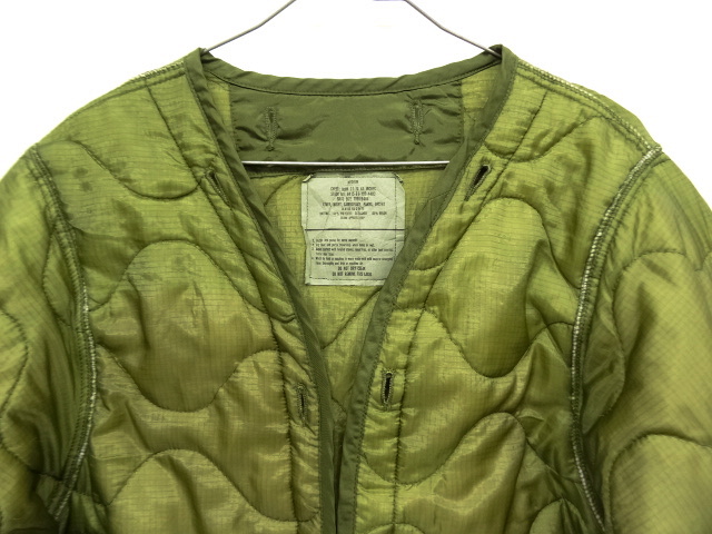 画像: 80'S アメリカ軍 US ARMY ナイトカモパーカー用 キルティング ライナージャケット MEDIUM (VINTAGE) 