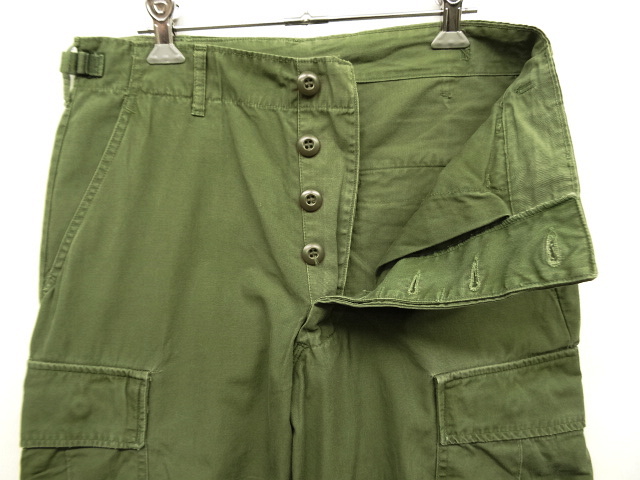 画像: 60'S アメリカ軍 US ARMY "JUNGLE FATIGUE 3rd" ノンリップ カーゴパンツ S-R (VINTAGE)