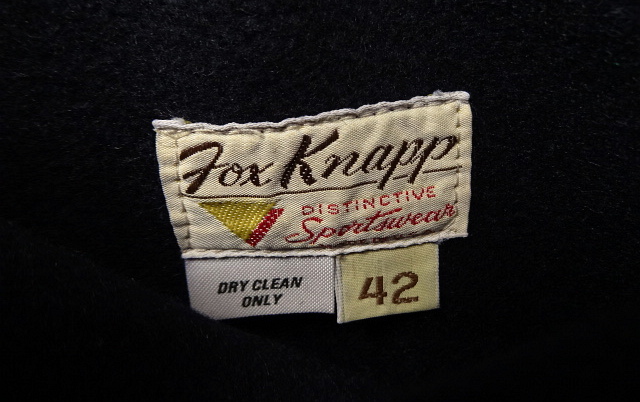 画像: 60'S FOX KNAPP ウール/コットン リバーシブルジャケット USA製 (VINTAGE)