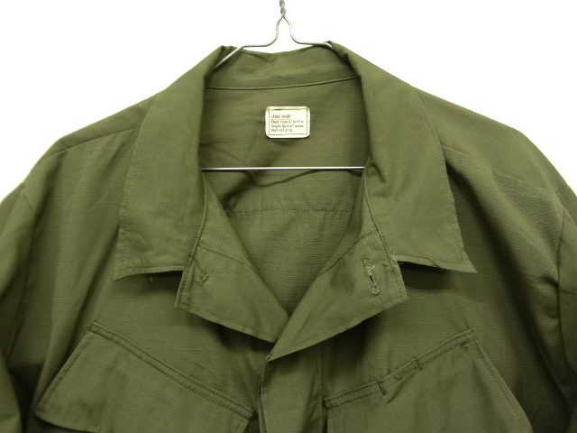 画像: 60'S アメリカ軍 US ARMY "JUNGLE FATIGUE 4th" リップストップ ファティーグジャケット L-SHORT (DEADSTOCK)