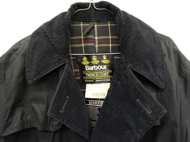 画像: 90'S BARBOUR 3クレスト "TRENCH COAT" トレンチコート NAVY イングランド製 (VINTAGE)