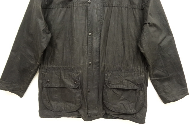 画像: 90'S BARBOUR 3クレスト 旧タグ "LINED DURHAM" オイルドジャケット NAVY イングランド製 (VINTAGE)