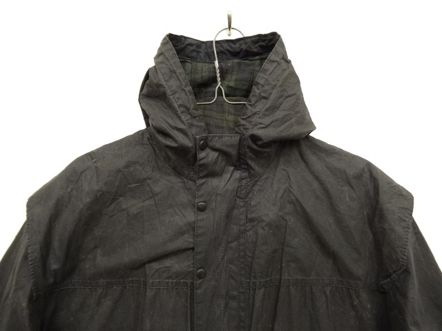 画像: 90'S BARBOUR 3クレスト 旧タグ "LINED DURHAM" オイルドジャケット NAVY イングランド製 (VINTAGE)