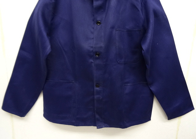 画像: 60'S ALFOLUX フレンチワーク カバーオール ワークジャケット NAVY (DEADSTOCK)