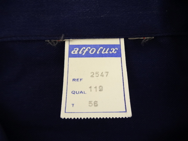 画像: 60'S ALFOLUX フレンチワーク カバーオール ワークジャケット NAVY (DEADSTOCK)