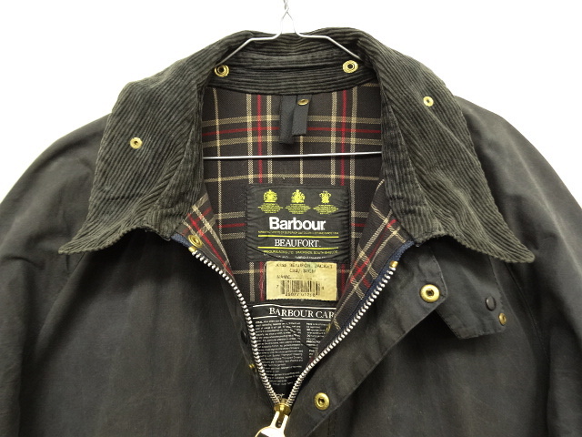 画像: 90'S BARBOUR 3クレスト 旧タグ "BEAUFORT" オイルドジャケット NAVY イングランド製 (VINTAGE)