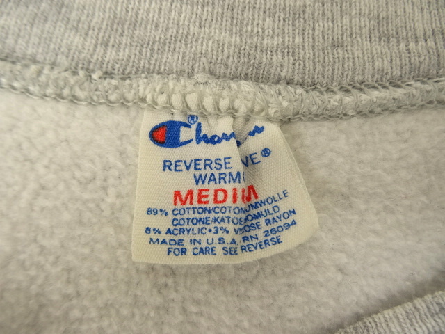 画像: 80'S CHAMPION トリコタグ リバースウィーブ グレー USA製 (VINTAGE)