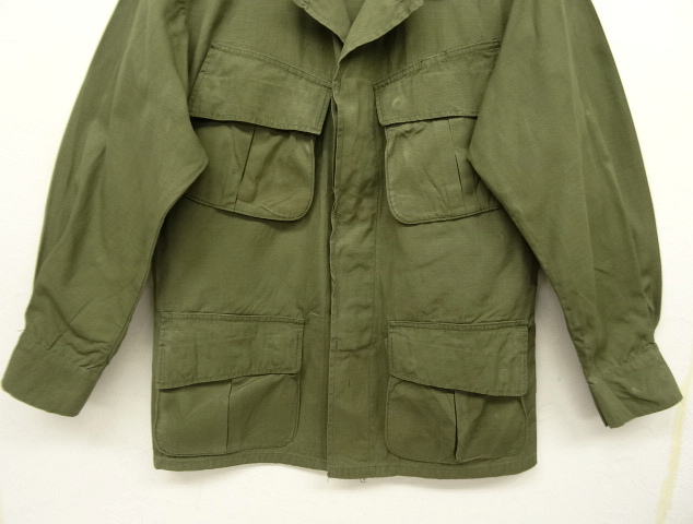 画像: 70'S アメリカ軍 US ARMY "JUNGLE FATIGUE 4th" リップストップ ファティーグジャケット S-SHORT (VINTAGE)