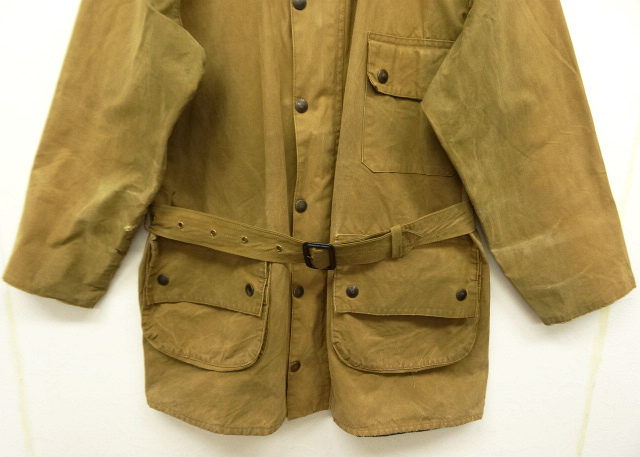 画像: 80'S BARBOUR 2クレスト "SOLWAY ZIPPER" オイルドジャケット KHAKI イングランド製 (VINTAGE)