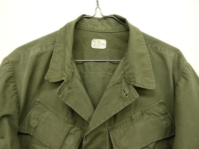 画像: 70'S アメリカ軍 US ARMY "JUNGLE FATIGUE 4th" リップストップ ファティーグジャケット S-SHORT (VINTAGE)