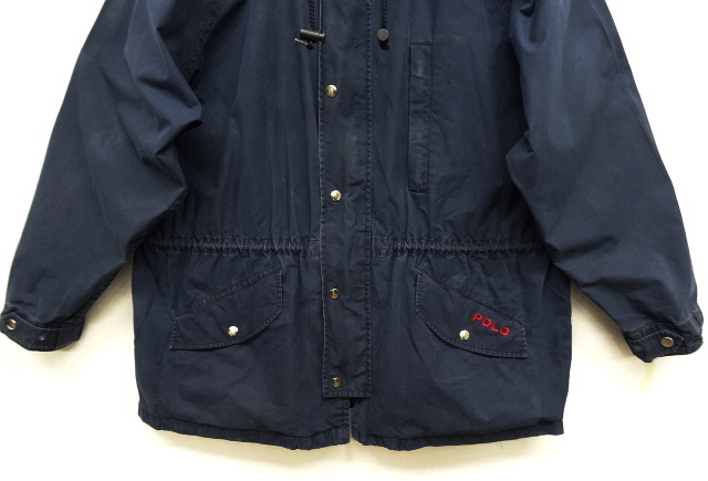 画像: 90'S POLO SPORT コットン デッキパーカー NAVY (VINTAGE)