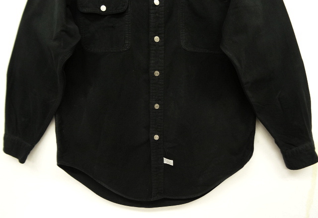 画像: 80'S POLO DUNGAREES コットン ワークシャツ BLACK (VINTAGE)