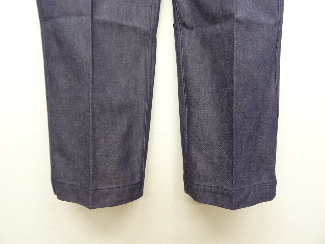 画像: フランス軍 プリーツ入り デニムパンツ インディゴ (DEADSTOCK)