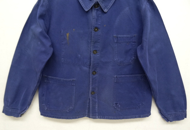 画像: 60'S VULCAIN フレンチワーク ワークジャケット カバーオール BLUE (VINTAGE)