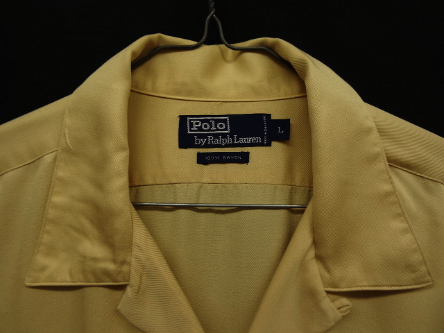 画像: 90'S RALPH LAUREN レーヨン100% オープンカラーシャツ BEIGE (VINTAGE)