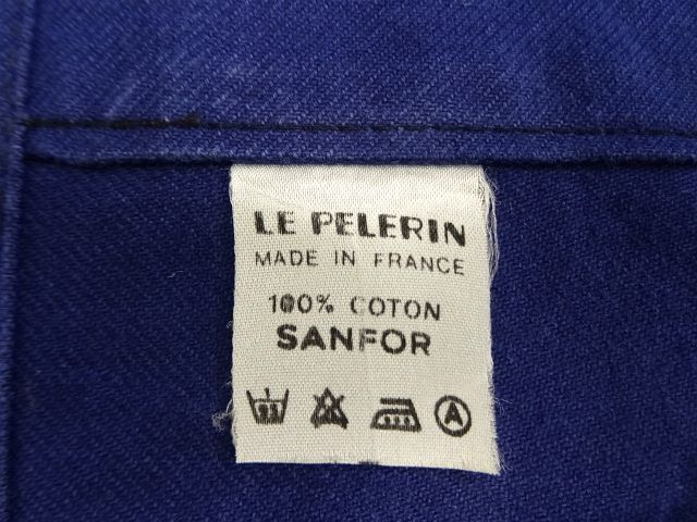 画像: 70'S LE PELERIN フレンチワーク ワークジャケット カバーオール BLUE フランス製 (VINTAGE)