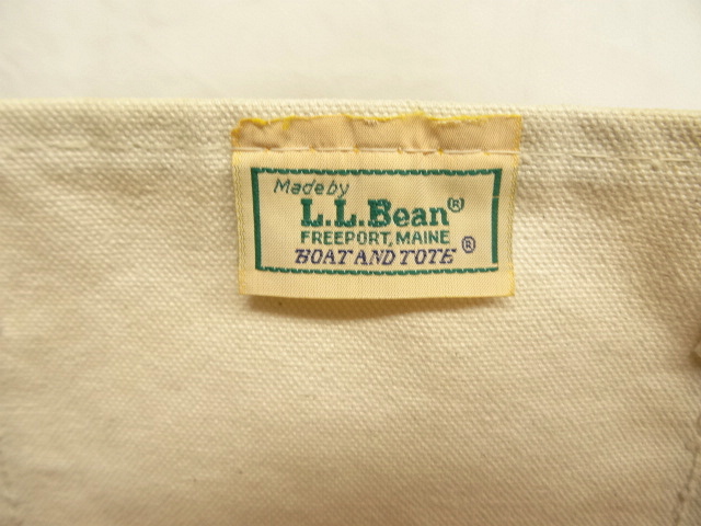 画像: 80'S LL Bean 2色タグ 耳付き キャンバス トートバッグ レッド/オフホワイト USA製 (VINTAGE)