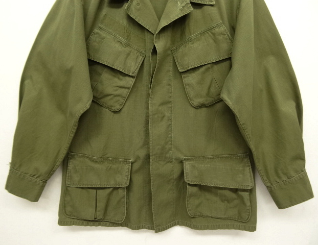 画像: 60'S アメリカ軍 US ARMY "JUNGLE FATIGUE 4th" リップストップ ファティーグジャケット S-SHORT (VINTAGE)