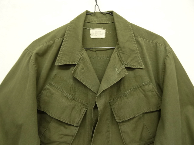 画像: 60'S アメリカ軍 US ARMY "JUNGLE FATIGUE 4th" リップストップ ファティーグジャケット S-SHORT (VINTAGE)