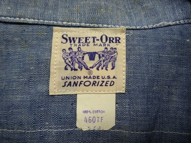 画像: 50'S SWEET-ORR ユニオンチケット付き シャンブレーシャツ USA製 (DEADSTOCK)