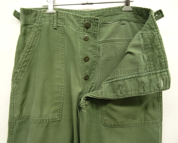 画像: 60'S アメリカ軍 US ARMY "OG107" アジャスター付き コットンサテン ベイカーパンツ (VINTAGE)