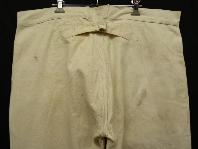 画像: 50'S フランス軍 針シンチバック キャンバスパンツ NATURAL (DEADSTOCK)