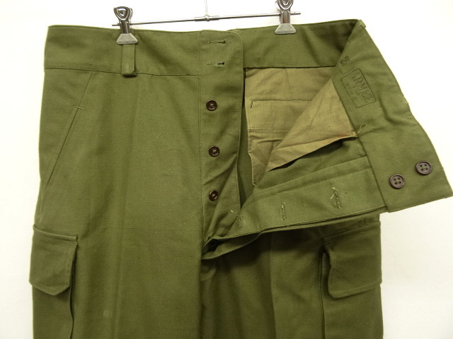 画像: 50'S フランス軍 M47 フィールドパンツ 前期型 OLIVE サイズ25 (DEADSTOCK)