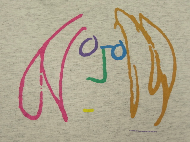 画像: 80'S JOHN LENNON "BAG ONE ARTS" 両面プリント Tシャツ ヘザーグレー (VINTAGE)