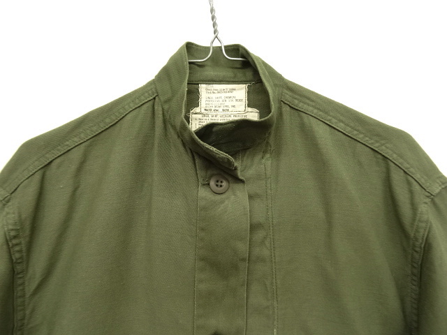 画像: 70'S アメリカ軍 US ARMY ケミカルプロテクティブ リブ付き スタンドカラーシャツ (VINTAGE)