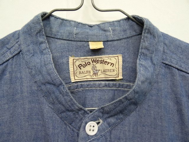 画像: 70'S POLO WESTERN スタンドカラー シャンブレーシャツ (VINTAGE)