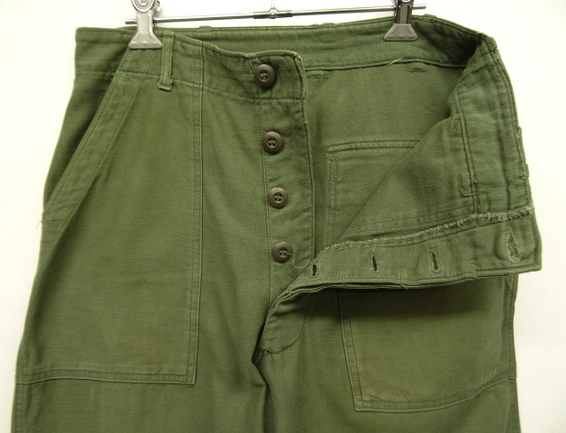 画像: 60'S アメリカ軍 US ARMY "OG107" コットンサテン ベイカーパンツ (VINTAGE)